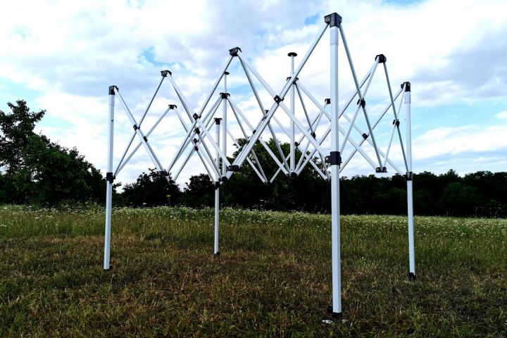 Saliekamā lapene reklāmas drukāšanai 2x3m